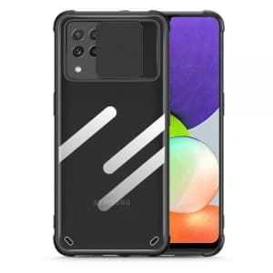 Case Tech-Protect Camshield Samsung Galaxy A22 4G Schwarz