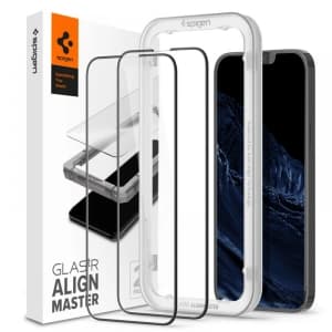 Spigen GLAS.tR Slim AlignMaster Apple iPhone 14 Plus / 15 Plus Black [2 PACK]