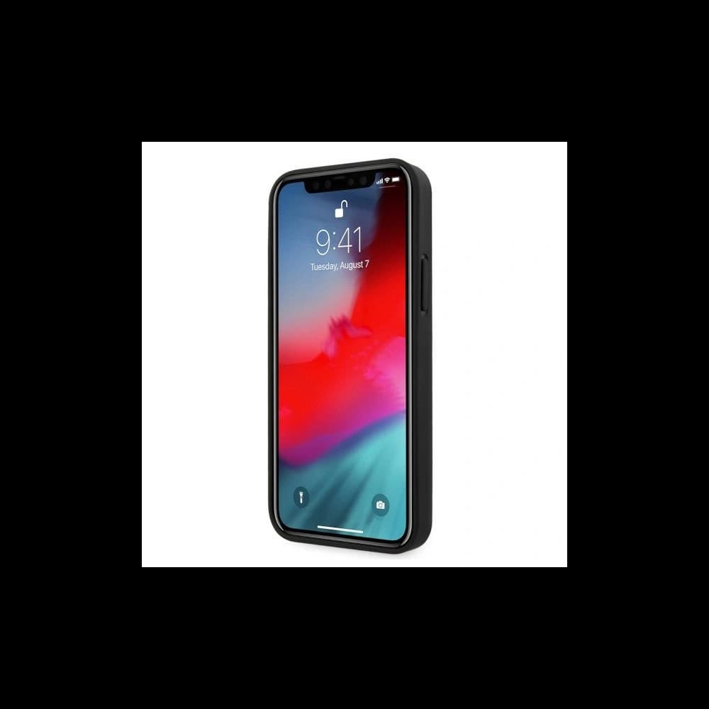 BMW BMHCP12MRSWPK Apple iPhone 12/12 Pro black hardcase Leather Perforate - 5