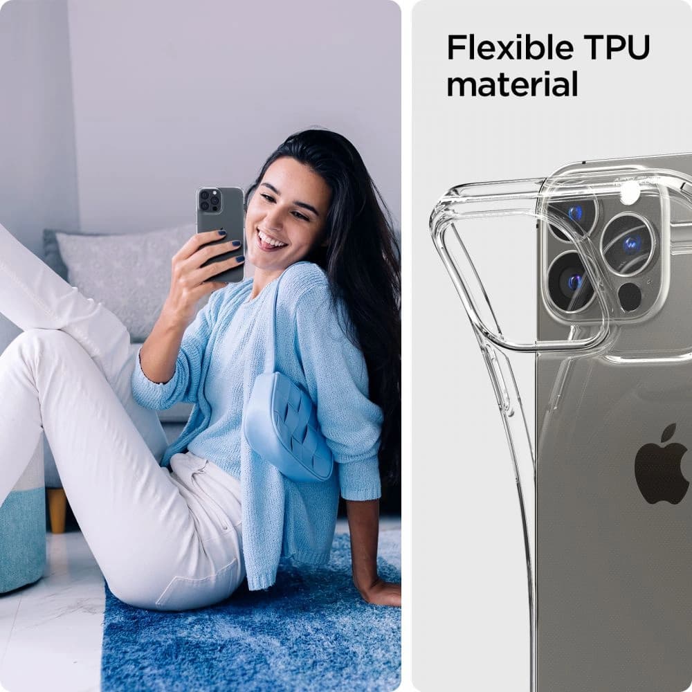 Case Spigen Crystal Pack Apple iPhone 13 Pro Crystal Clear + Glas - 5