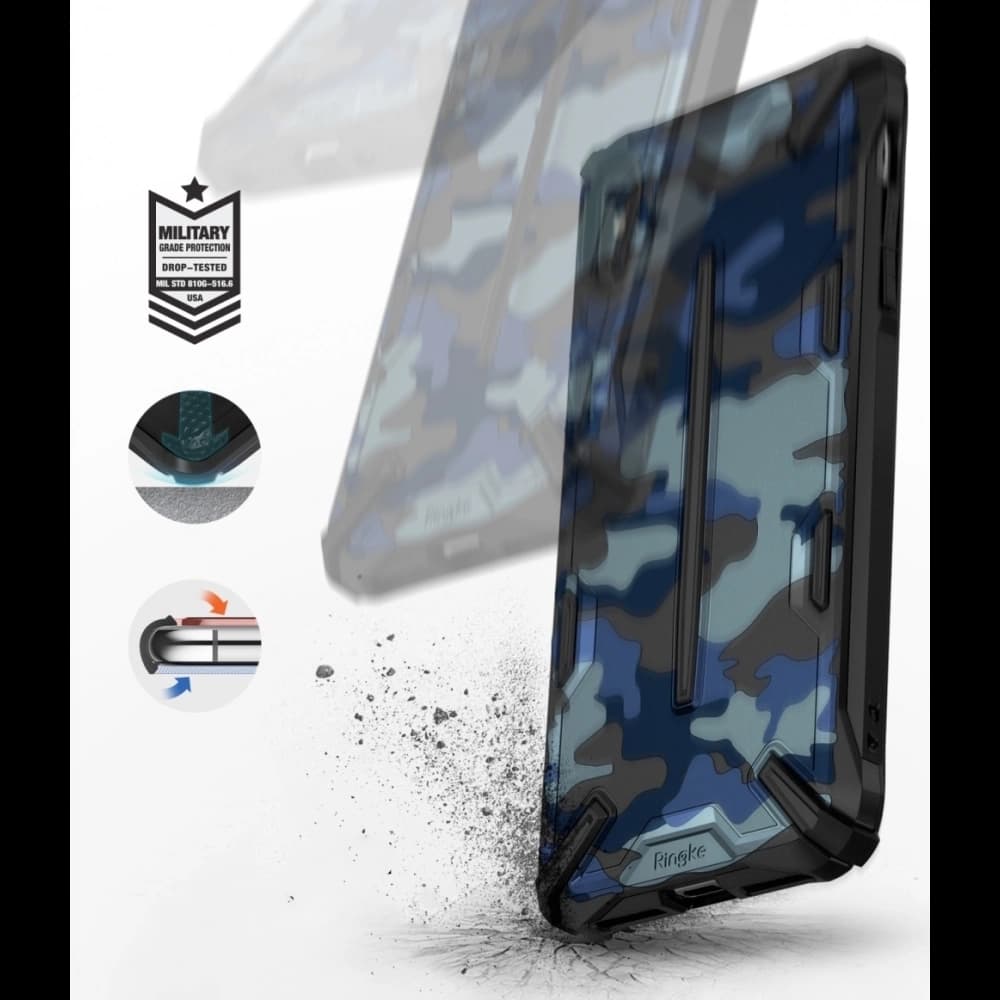 Case Ringke Dual-X Design iPhone XS Max 6.5 Camo (Moro) Schwarz - 5