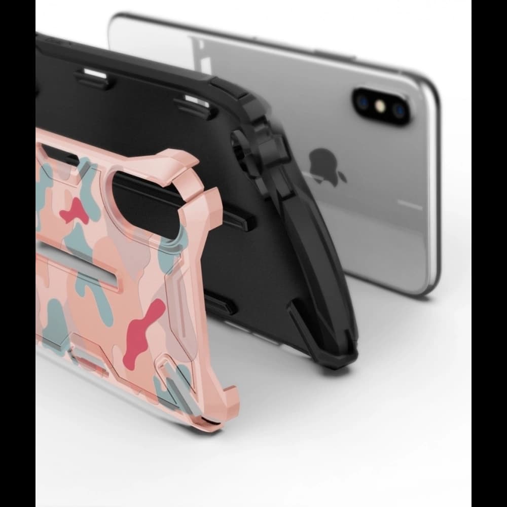 Case Ringke Dual-X Design iPhone XS Max 6.5 Camo (Moro) Schwarz - 6