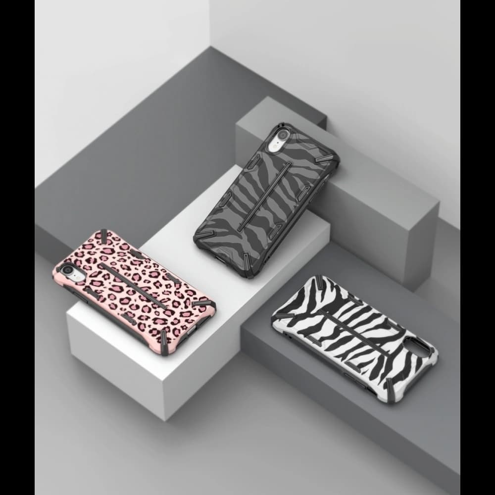 Etui Ringke Dual-X Design iPhone XR 6.1 Camo (Moro) Black - 2