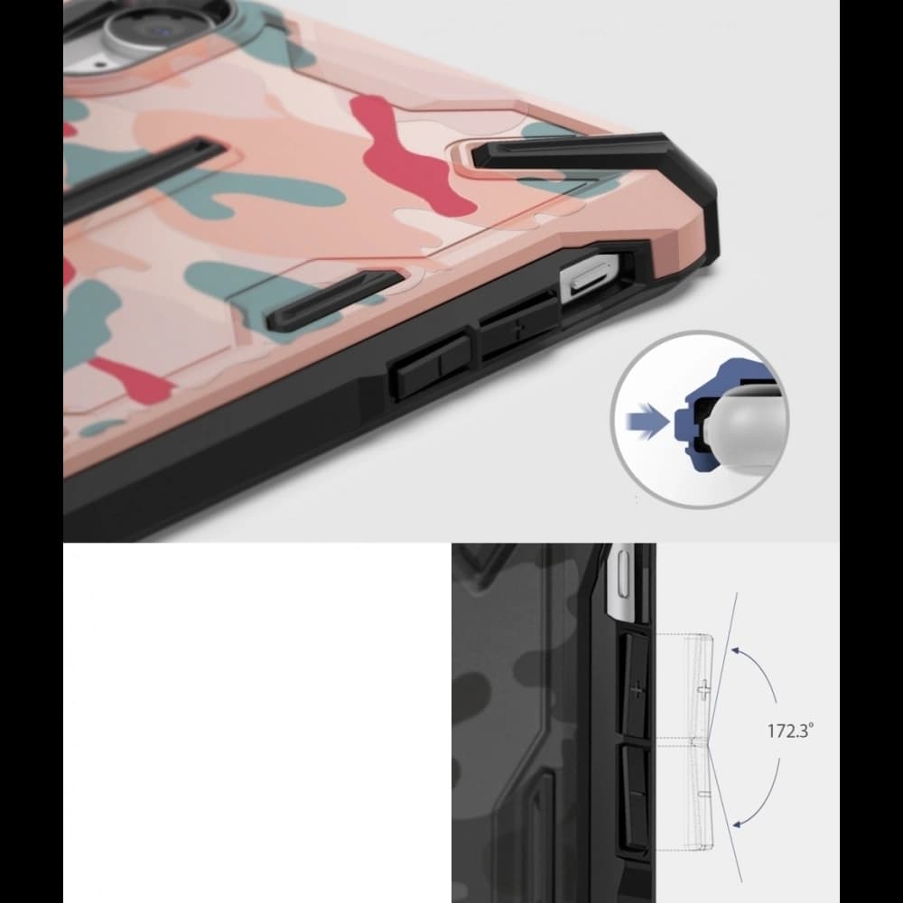 Etui Ringke Dual-X Design iPhone XR 6.1 Camo (Moro) Black - 3