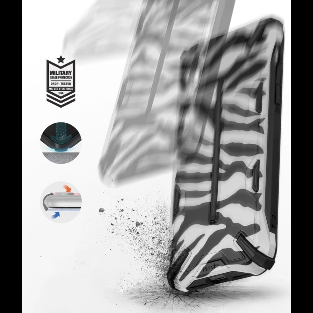 Etui Ringke Dual-X Design iPhone XR 6.1 Camo (Moro) Black - 5