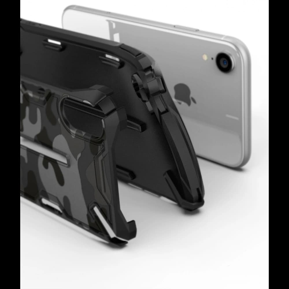 Etui Ringke Dual-X Design iPhone XR 6.1 Camo (Moro) Black - 6
