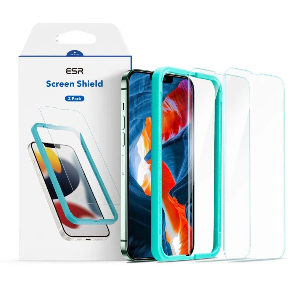 Edzett üveg ESR képernyővédő Apple iPhone 13 mini átlátszó [2 PACK] - 1