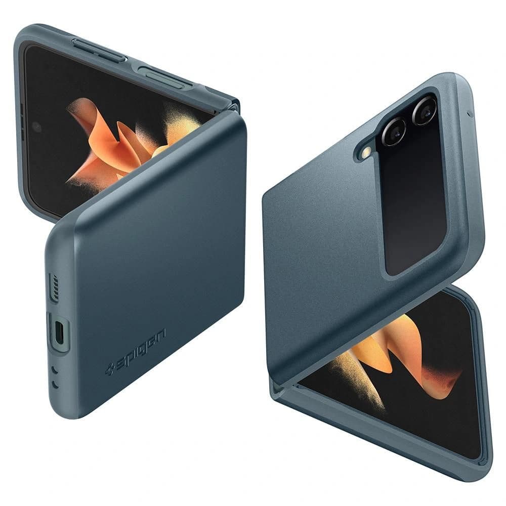 Case Spigen Thin Fit Samsung Galaxy Z Flip 3 Glänzend Grün - 2