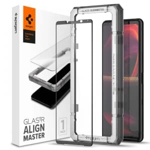 Edzett üveg Spigen GLAS.tR Slim AlignMaster Sony Xperia 5 III Fekete