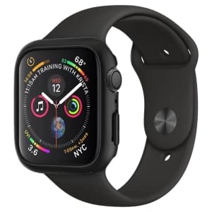 Etui Spigen Thin Fit Apple Watch 4/5/6/7/8/9/SE 44/45mm Fekete