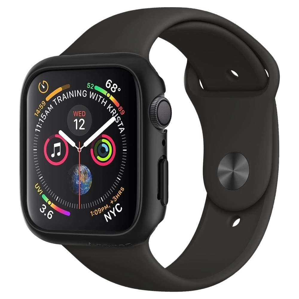Etui Spigen Thin Fit Apple Watch 4/5/6/7/8/9/SE 44/45mm Fekete - 1