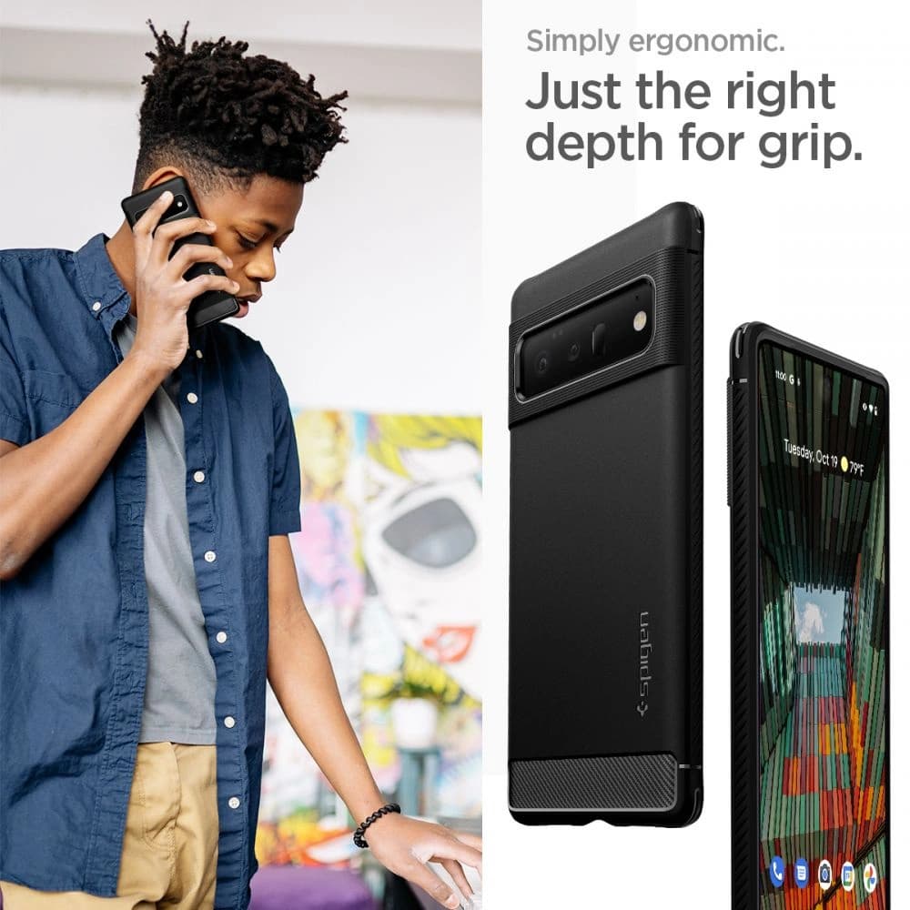 Spigen Rugged Armor Google Pixel 6 Pro Matte Black - 12