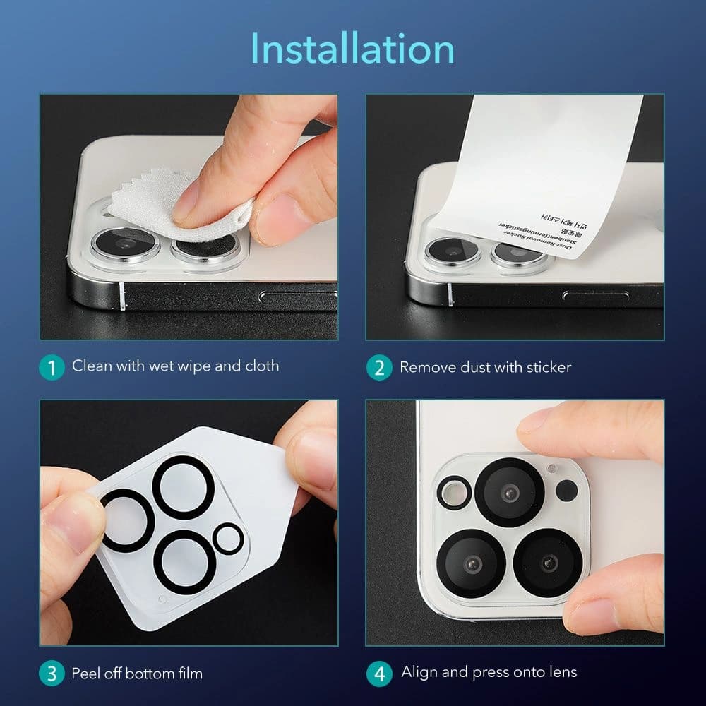 ESR Apple Overlay-Kameraschutzfolie iPhone 13 Pro/13 Pro Max - 9