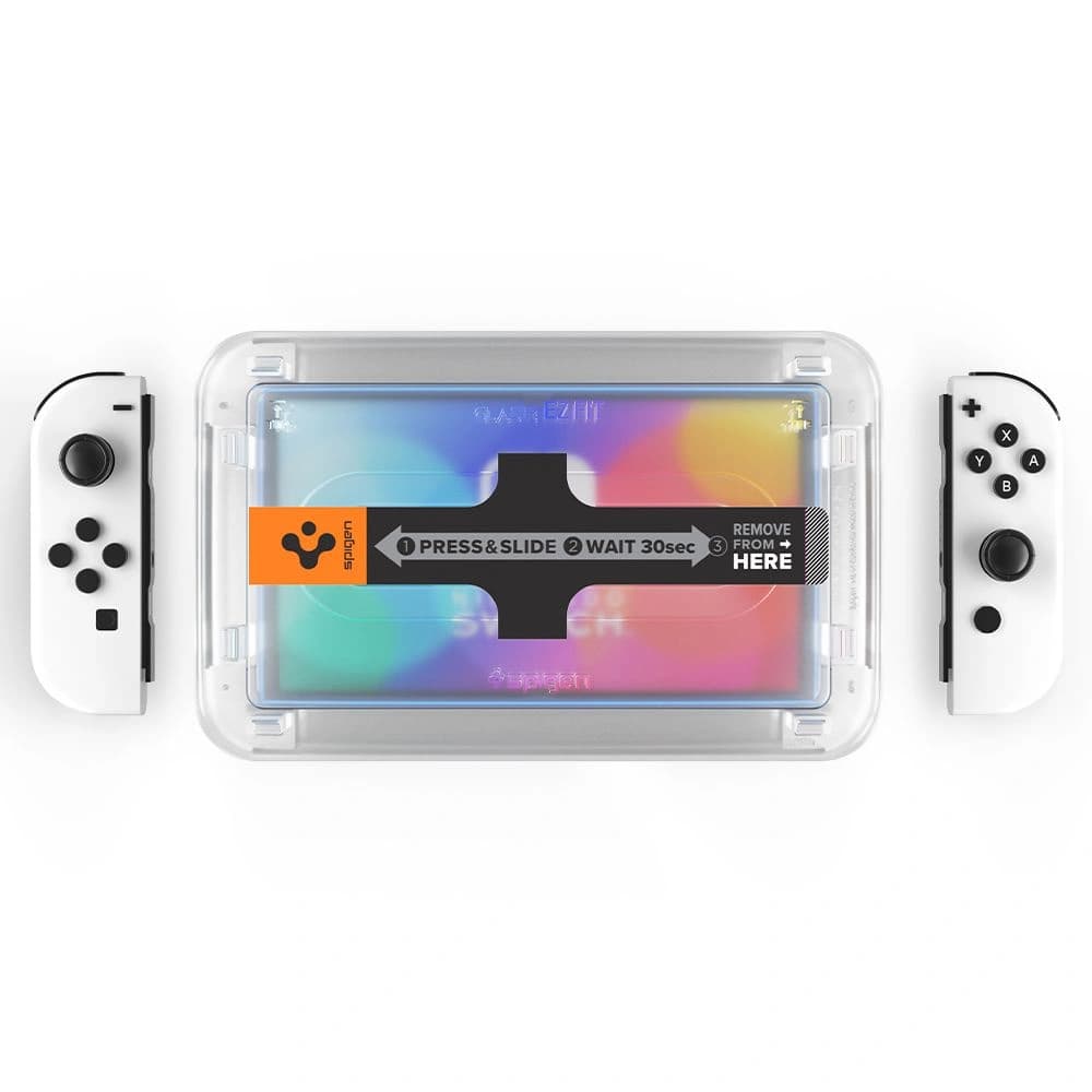Spigen Gehärtetes Glas GLAS.tR ez Fit Nintendo Switch Oled [2 PACK] - 2