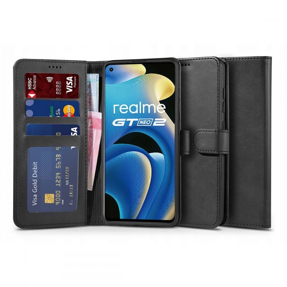 Tech-Protect Tasche Wallet Realme GT Neo 2 Schwarz - 1