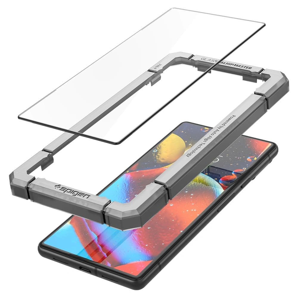 Tvrzené sklo Spigen GLAS.tR Slim AlignMaster Google Pixel 6 černé - 4