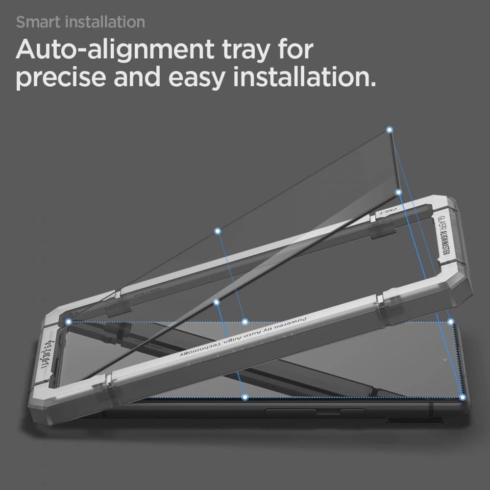 Tvrzené sklo Spigen GLAS.tR Slim AlignMaster Google Pixel 6 černé - 7