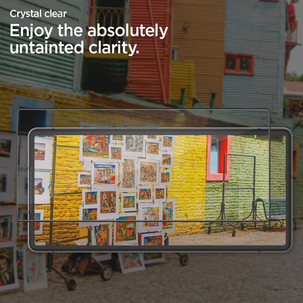 Tvrzené sklo Spigen GLAS.tR Slim AlignMaster Google Pixel 6 černé - 10