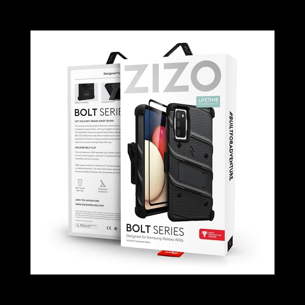 ZIZO BOLT Bundle Samsung Galaxy A02S Case - Black - 7
