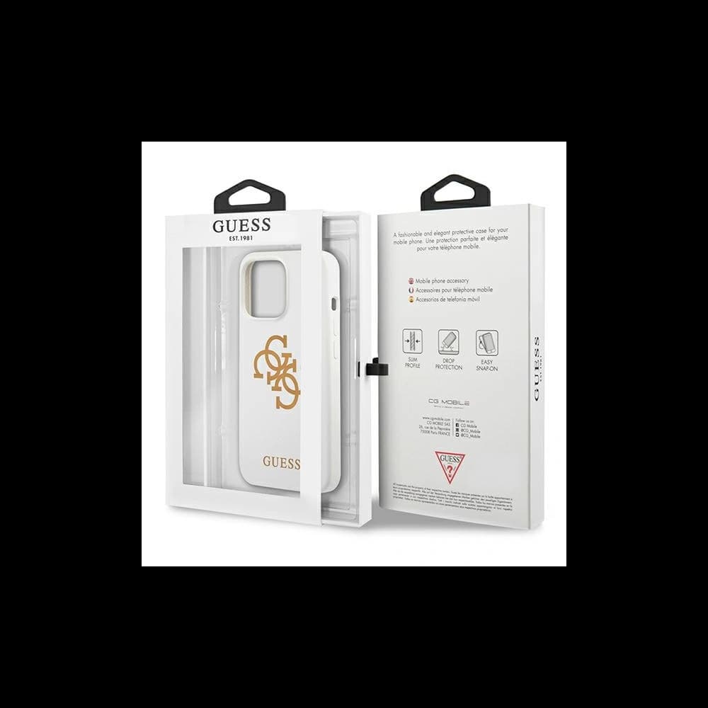 Guess GUHCP13XLS4GGWH Apple iPhone 13 Pro Max white hard case Silicone 4G Logo - 8