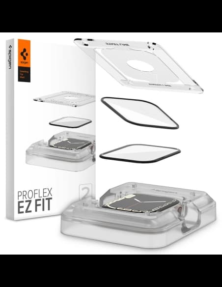 Szkło hybrydowe Spigen Proflex ez Fit Apple Watch 4/5/6/7/8/9/SE 44/45mm [2 PACK]