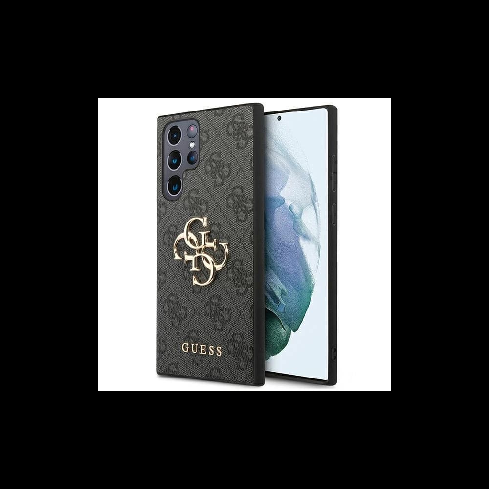 Etui Guess GUHCS22L4GMGGR Samsung Galaxy S22 Ultra šedý/grey hardcase 4G Big Metal Logo - 1
