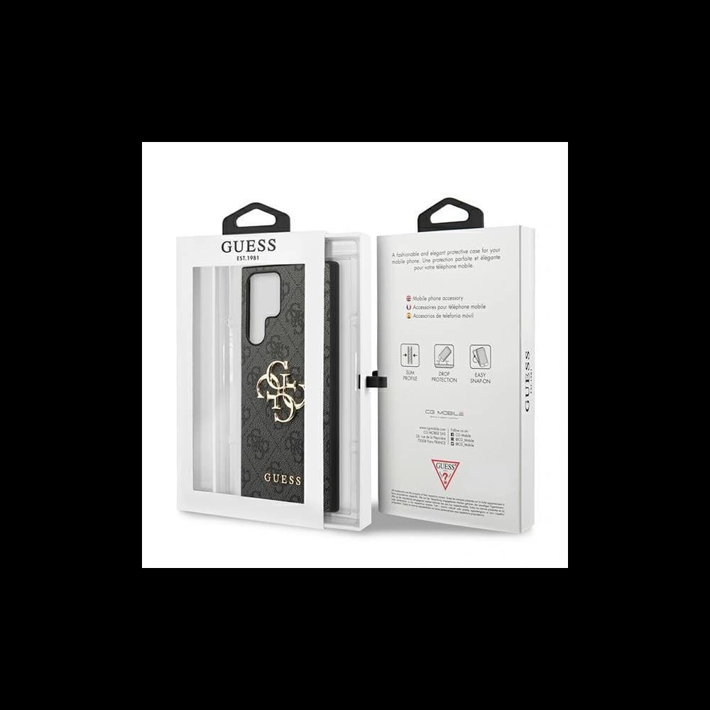 Etui Guess GUHCS22L4GMGGR Samsung Galaxy S22 Ultra šedý/grey hardcase 4G Big Metal Logo - 8