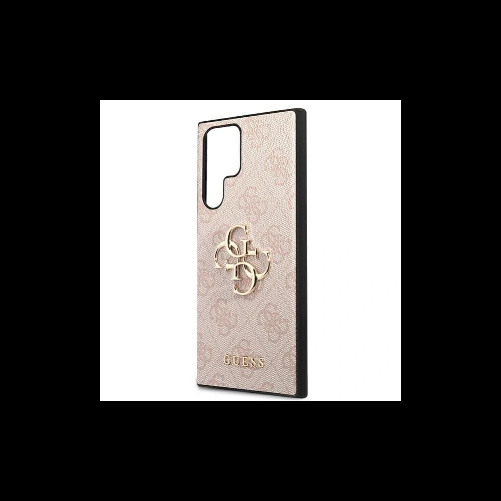 Etui Guess GUHCS22L4GMGPI Samsung Galaxy S22 Ultra różowy/pink hardcase 4G Big Metal Logo - 6