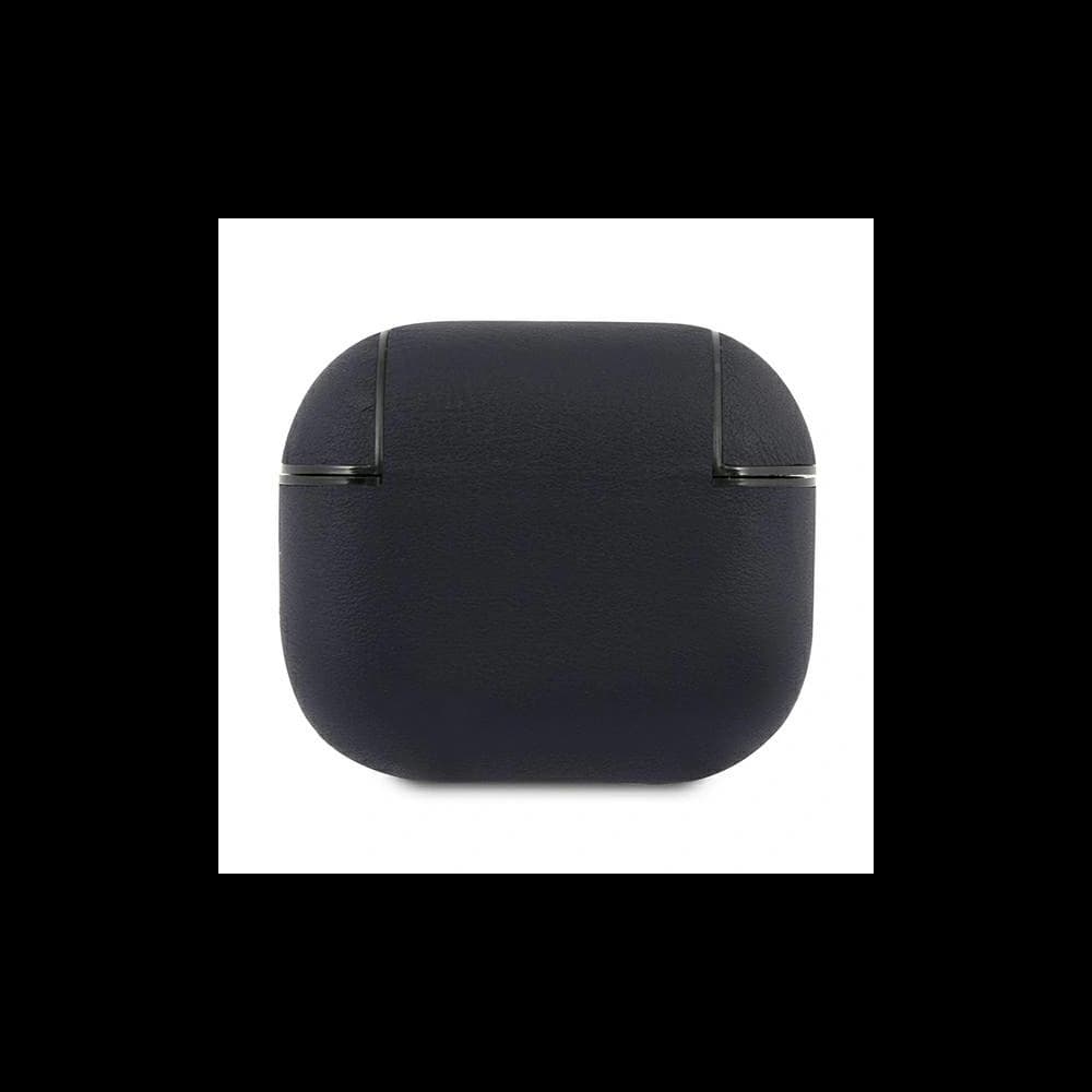 Case BMW BMA3SSLNA Apple AirPods 3 Hülle navy Echtes Leder Silbernes Logo - 2