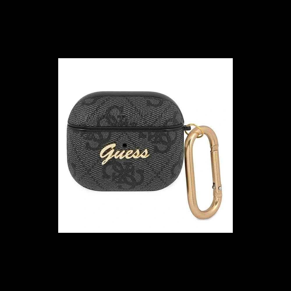 Case Guess GUA34GSMK Apple AirPods 3 grau/grey 4G Script Metal Collection - 1