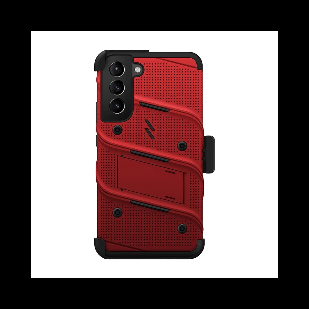 Case ZIZO BOLT Series Samsung Galaxy S22+ Plus + Glas (rot) - 2