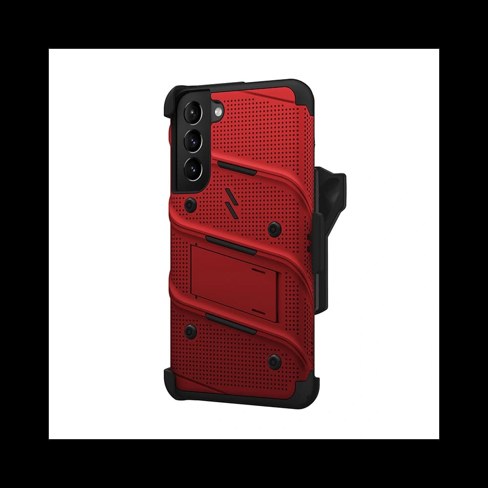 Case ZIZO BOLT Series Samsung Galaxy S22+ Plus + Glas (rot) - 3
