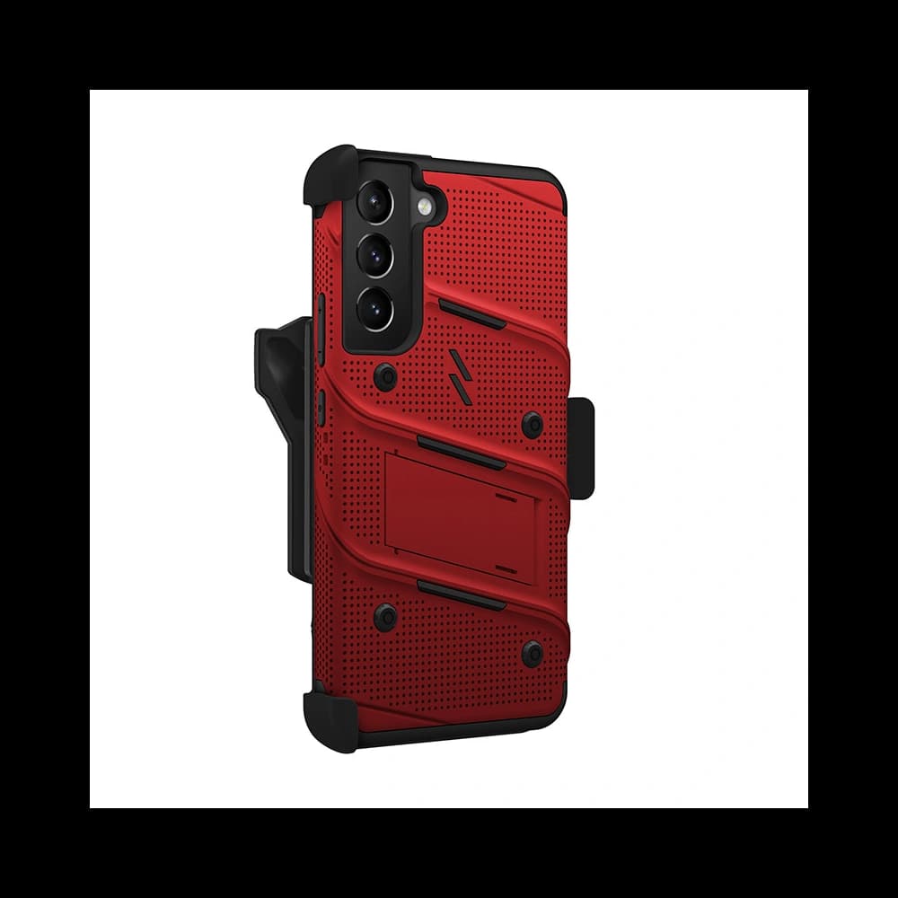 Case ZIZO BOLT Series Samsung Galaxy S22+ Plus + Glas (rot) - 4