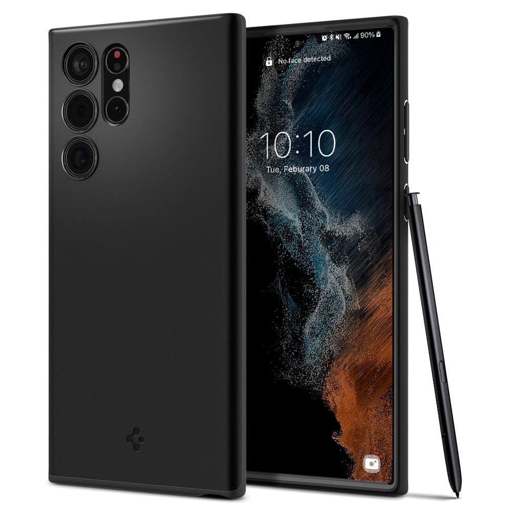 Etui Spigen Thin Fit Samsung Galaxy S22 Ultra Black - 1