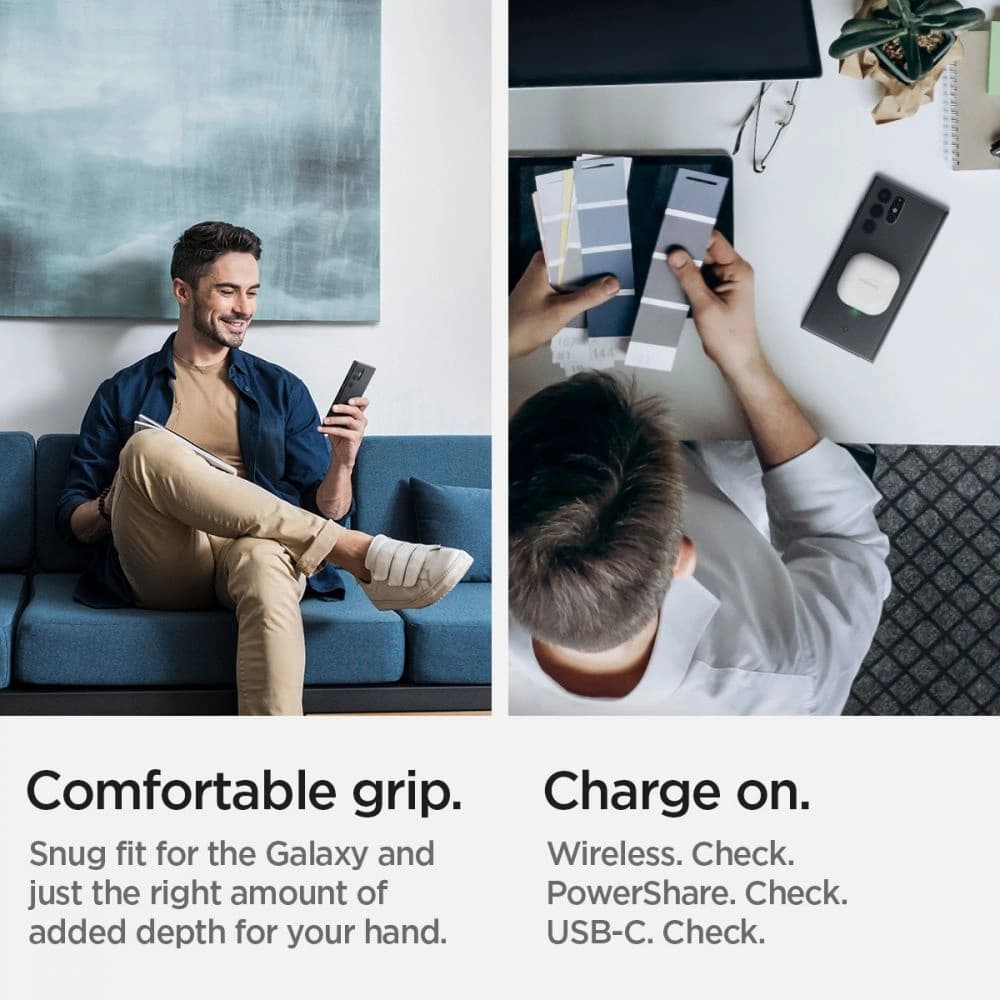 Etui Spigen Thin Fit Samsung Galaxy S22 Ultra Black - 15