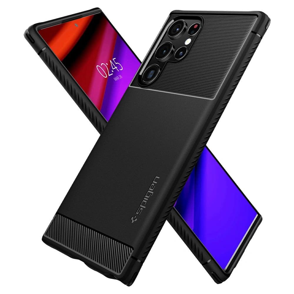 Etui Spigen Rugged Armor Samsung Galaxy S22 Ultra matná černá - 8