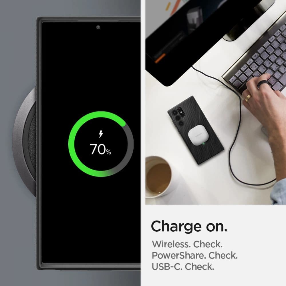 Etui Spigen Liquid Air Samsung Galaxy S22 Ultra Matt Fekete - 11