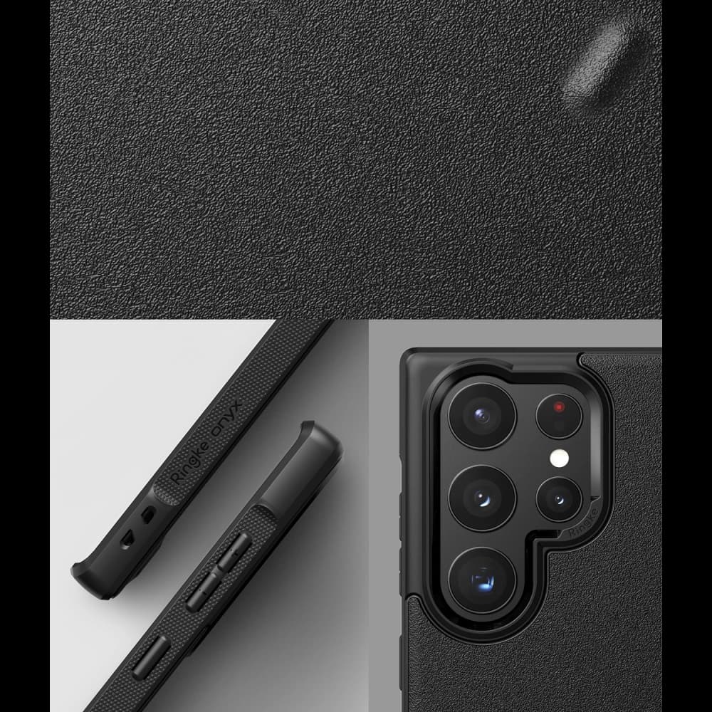 Case Ringke Onyx Samsung Galaxy S22 Ultra Schwarz - 3