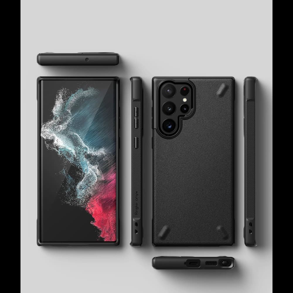 Case Ringke Onyx Samsung Galaxy S22 Ultra Schwarz - 8