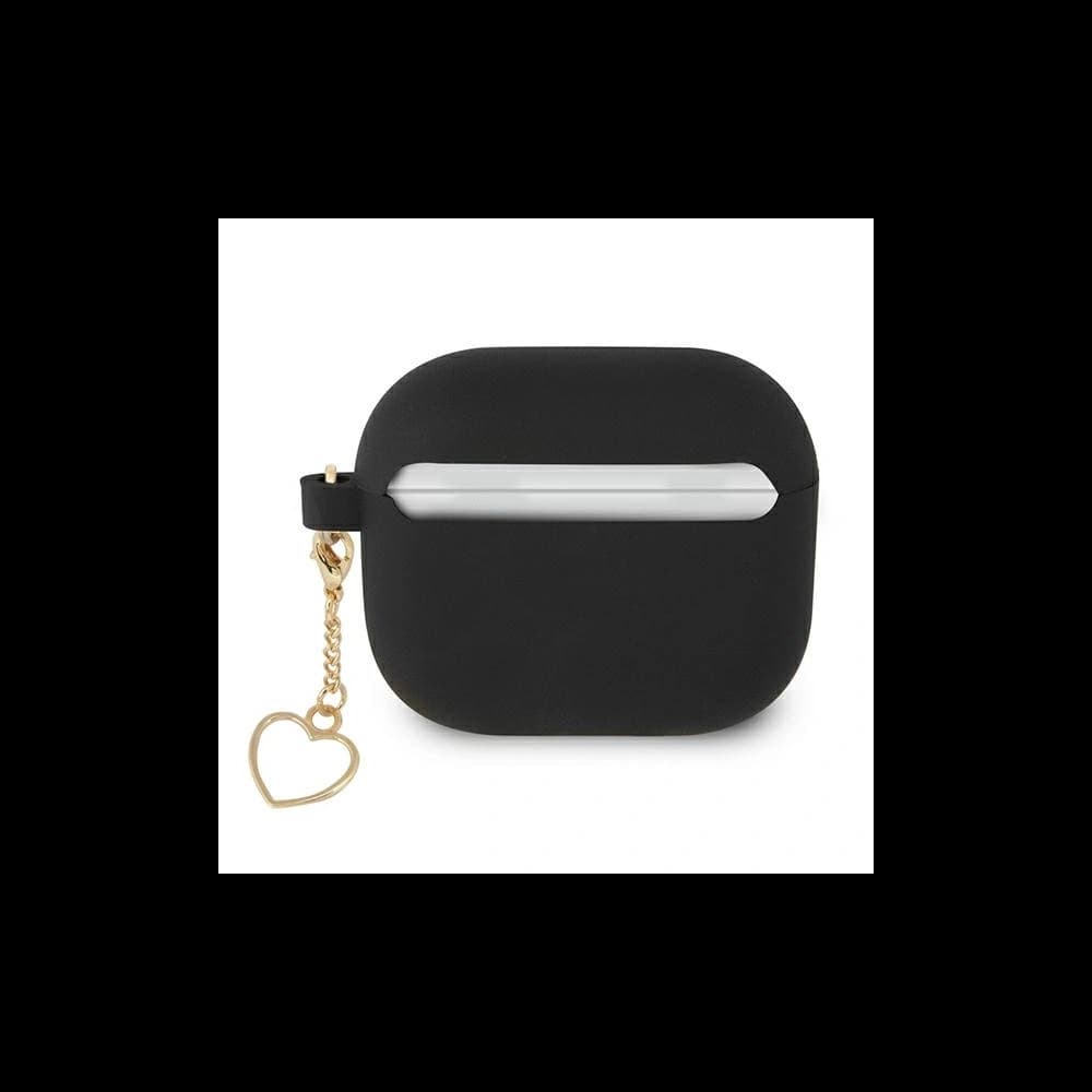 Case Guess GUA3LSCHSK Apple AirPods 3 schwarz/schwarz Silikon Charm Herz Kollektion - 2