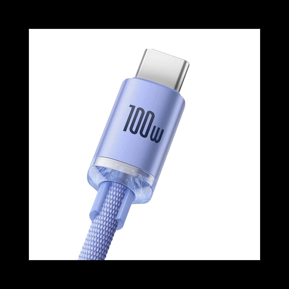 Baseus Crystal cable USB to USB-C, 100W, 2m (purple) - 3