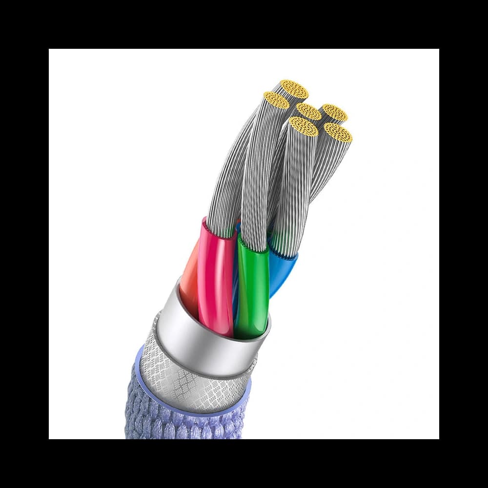 Baseus Crystal cable USB to USB-C, 100W, 2m (purple) - 4