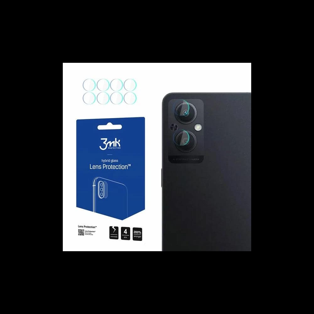 Hybridní sklo na objektiv fotoaparátu 3MK Lens Protection Oppo A96 5G [4 PACK] - 1
