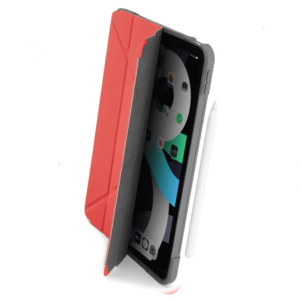 Etui Pipetto Origami Apple iPad Air 10.9 2020/2022 (a 4-a și a 5-a generație) / iPad Air 11 2024 (a 6-a generație) (roșu) - 3