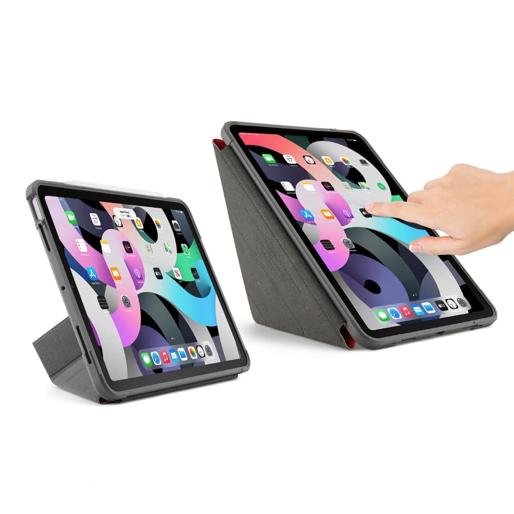 Etui Pipetto Origami Apple iPad Air 10.9 2020/2022 (a 4-a și a 5-a generație) / iPad Air 11 2024 (a 6-a generație) (roșu) - 9