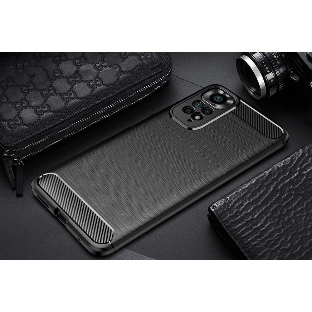 Etui Tech-Protect TPUCarbon Redmi Note 11/11S černé - 9