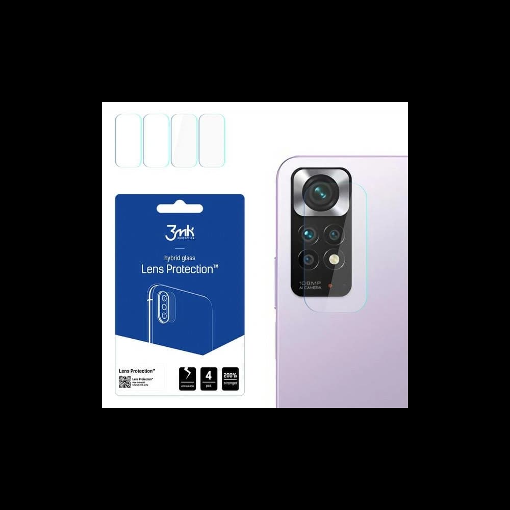 Hybriertes Glas für die Kameraobjektiv 3MK Lens Protection Redmi Note 11S [4 PACK] - 1