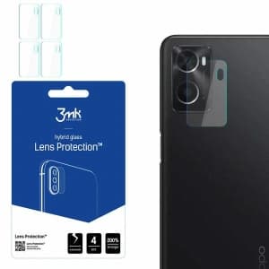 Hybriertes Glas für die Kameraobjektiv 3MK Lens Protection Oppo A76 [4 PACK]