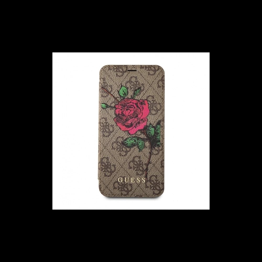 Guess GUFLBKI84GROB Apple iPhone 8/7 brown book 4G Flower Desire - 1