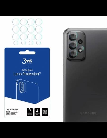 Hybridglas für die Kameralinse 3MK Lens Protection Samsung Galaxy A23 LTE [4 PACK]